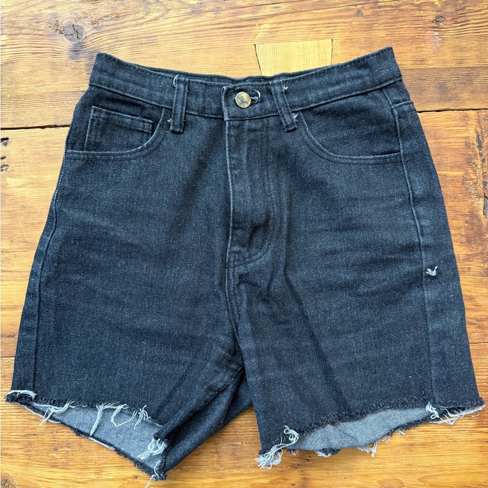 Men's Black Denim Shorts